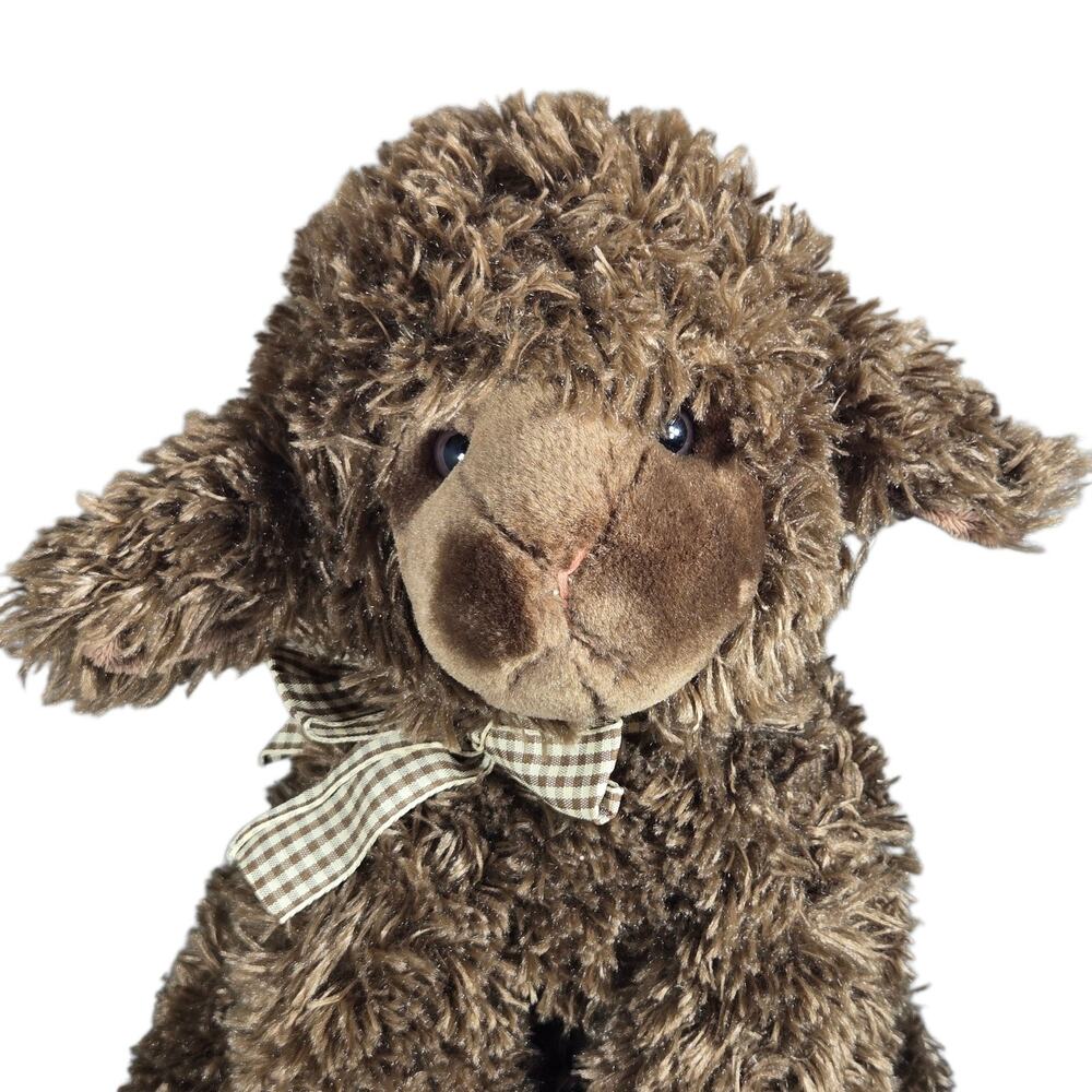 Vintage Russ Lambert‎ Plush Sheep Stuffed Animal 10" Bow Toy Cuddle Animal Soft - Picture 3 of 11